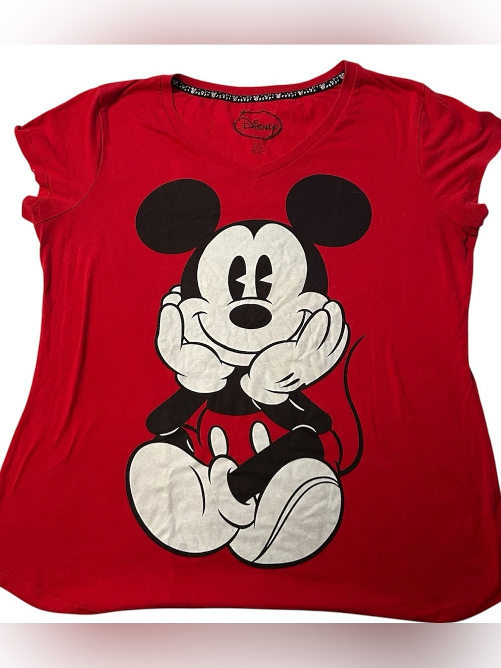 Disney Red Tee with Classic Mickey Graphic